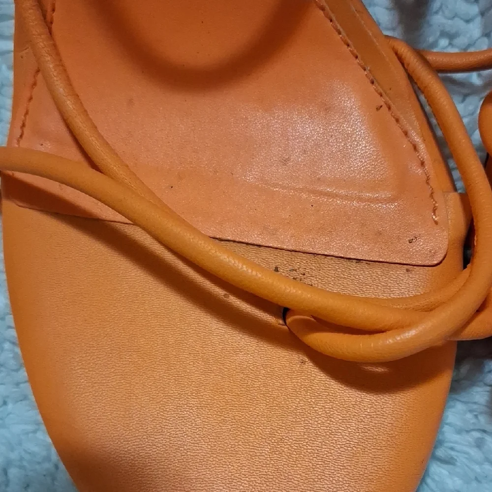 Gianni Bini Vibrant Orange Strappy Heels - Picture 8 of 8